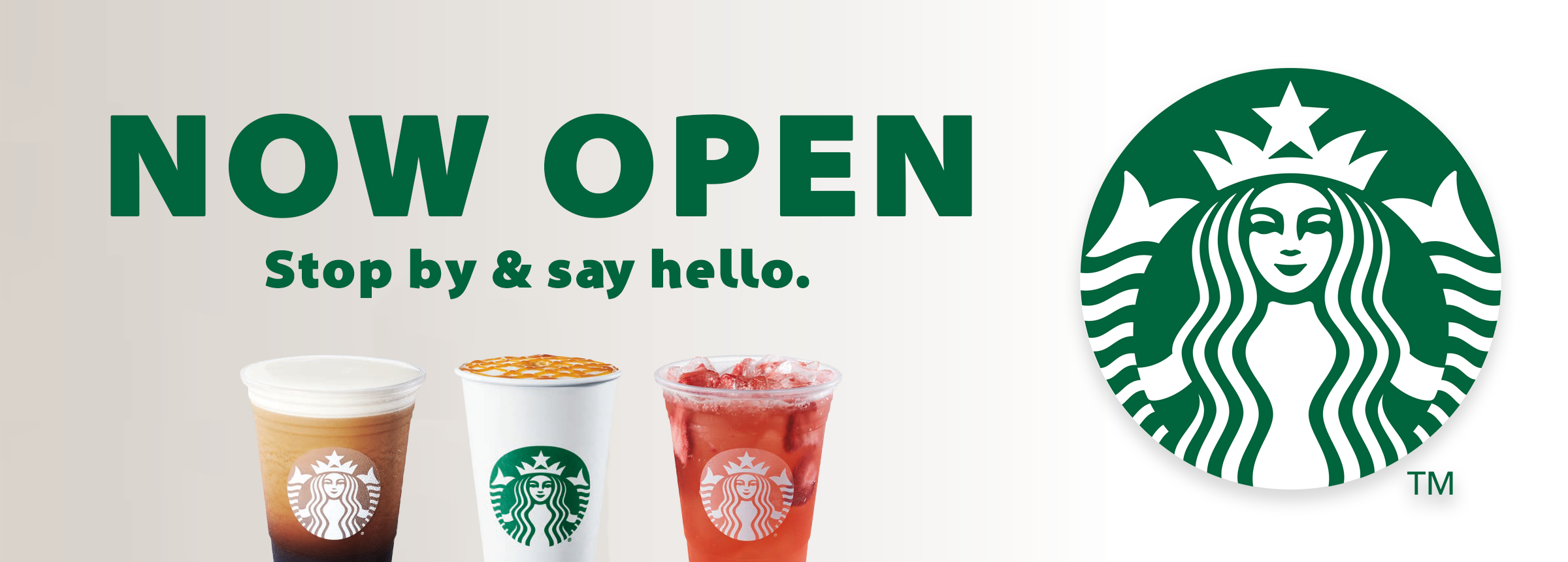 Starbucks Now Open Hero Image
