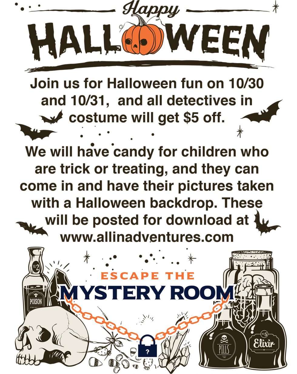 Halloween At Escape The Mystery Room Walden Galleria