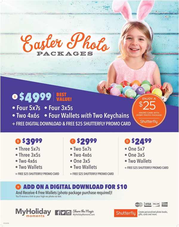 Easter Bunny Photo Package Pricing