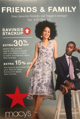 Macys Friends and Family Spring 2019