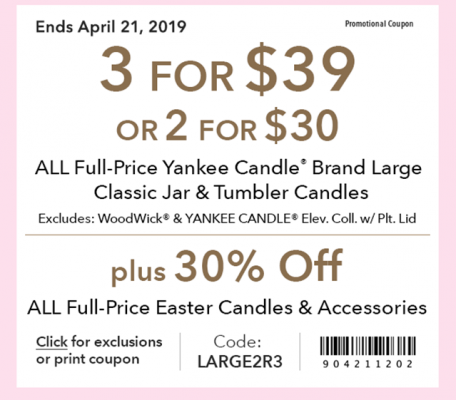 yankee candle coupon