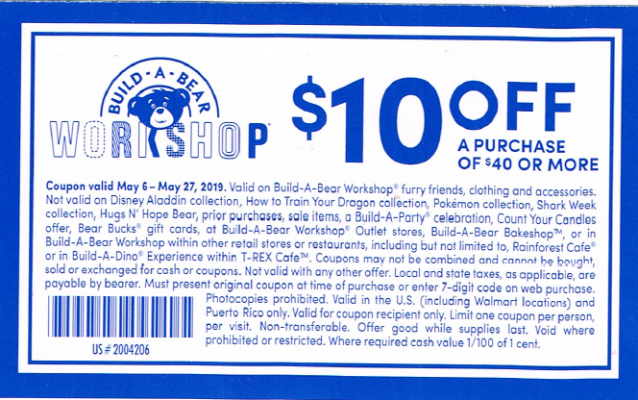 build a bear may 2019 coupon