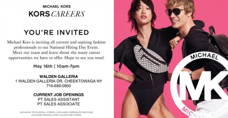 michael kors hiring event