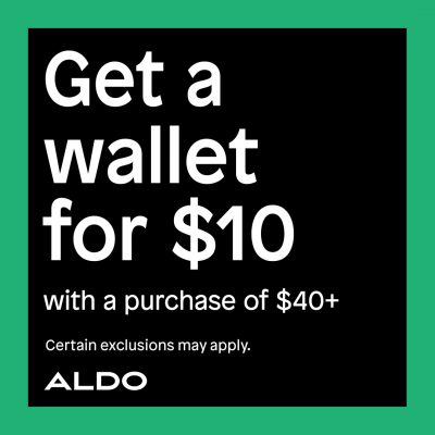 ALDO Get a wallet for 10 with a purchase of 40 or more 1080x1080 EN