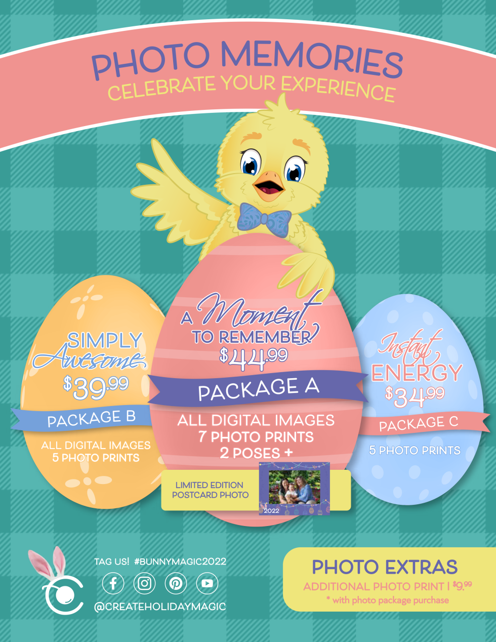 Easter Bunny 2022 Photo Package Pricing