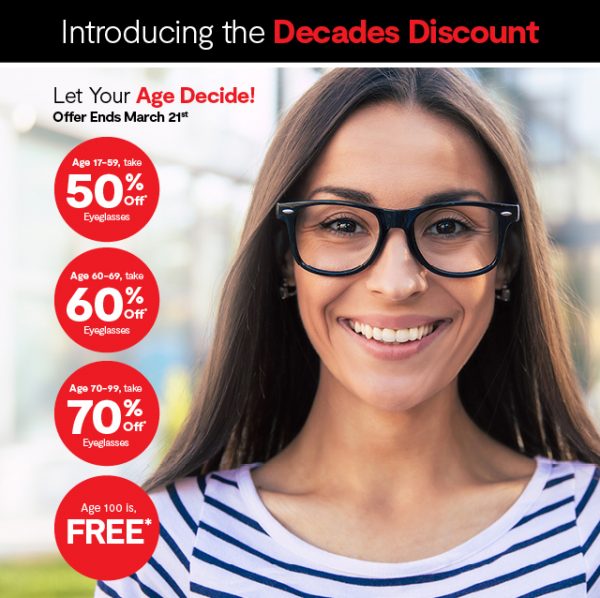 JCP Optical Decades Discount