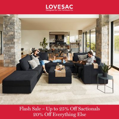 Lovesac Campaign 61 Flash Sale Up to 25 Off Sactionals 20 Off Everything Else EN 1080x1080 1