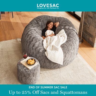 Lovesac Campaign 63 End of Summer Sac Sale Up to 25 Off Sac and Squattomans EN 1080x1080 1
