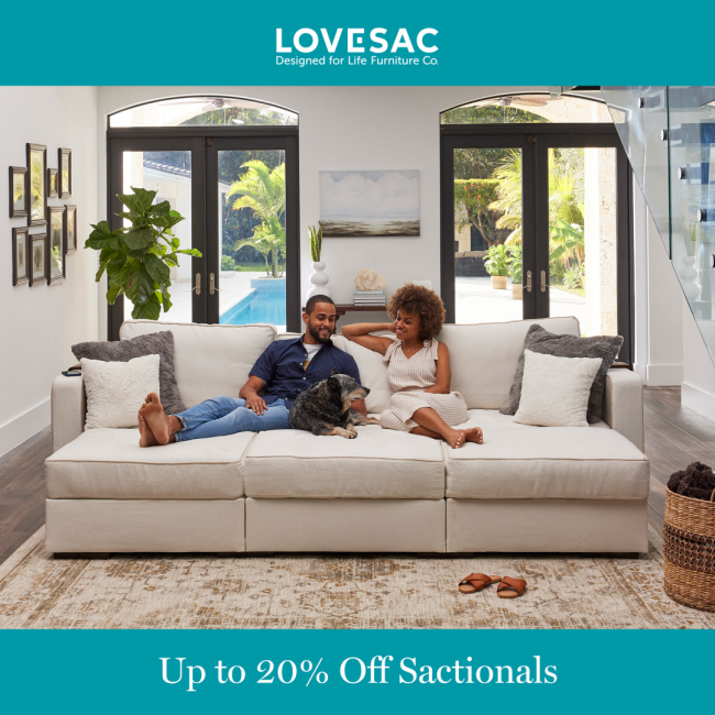 Lovesac Campaign 64 Up to 20 Off Sactionals EN 1080x1080 1