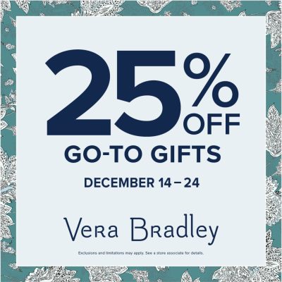 Vera Bradley Campaign 200 Finish your holiday shopping with 25 off go to gifts EN 1080x1080 1