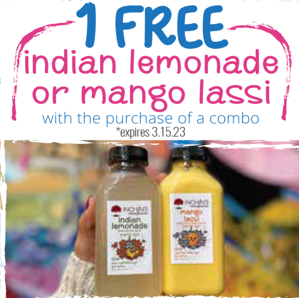 Inchins 1 Free Lemonade or Mango Lasi