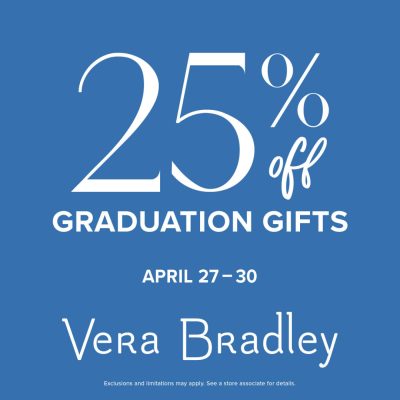 Vera Bradley Campaign 232 Take 25 off the perfect gifts for every milestone. EN 1080x1080 1