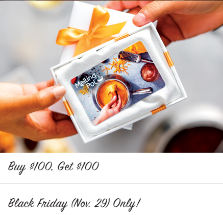 Melting Pot BOGO Gift Card BF Sale 2024
