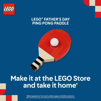 LEGO - Campaign 161 - Build a LEGO® Fathers Day Paddle at The LEGO® Store and take it home with you! - EN - 1080x1080 LEGO Campaign 161 Build a LEGO® Fathers Day Paddle at The LEGO® Store and take it home with you! EN 1080x1080