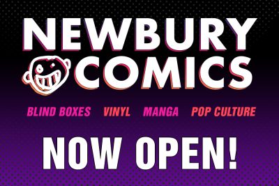 Newbury Comics Website Home Page Feature Ad NOW OPEN