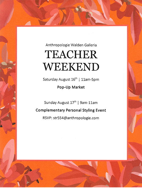 Anthropologie Teacher Weekend copy