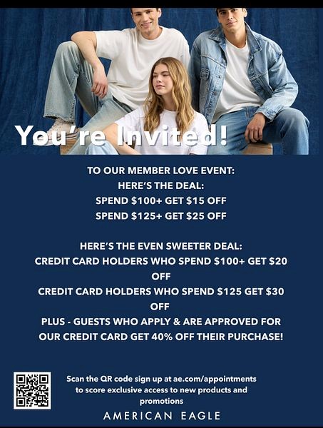 American Eagle Member Love Event Poster