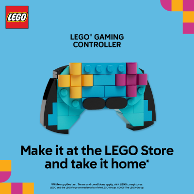 LEGO Campaign 243 Build a LEGO® Gaming Controller at The LEGO Store and take it home with you! EN Image Set 1 1080x1080