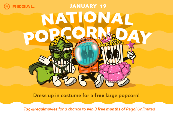 Regal National Popcorn Day 2026 Rectangle Graphic