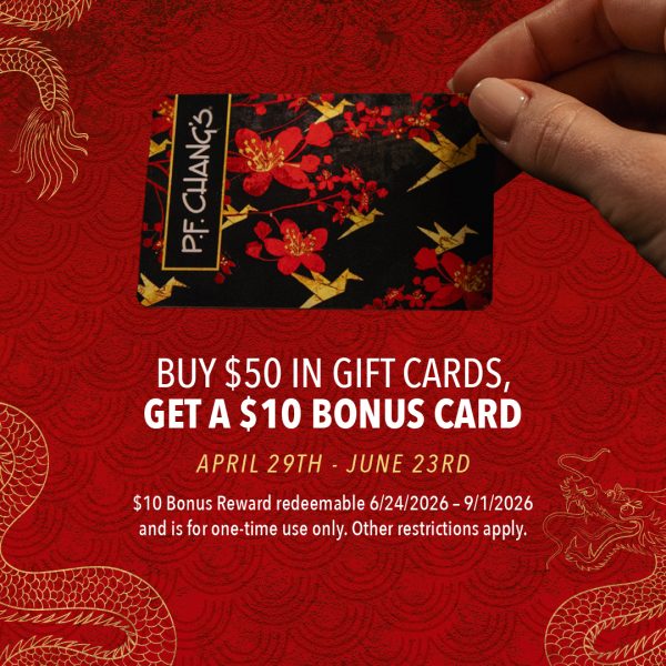 P.F. Chang's Gift Card Promo April