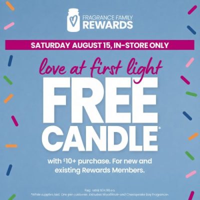 Yankee Candle Free Candle with Purchase Aug 26